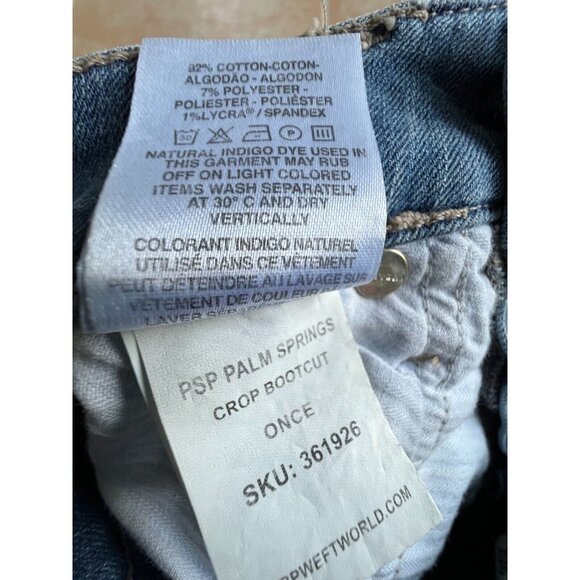 Warp + Weft jeans PSP  Palm Springs Crop Bootcut size 2/26 - Picture 10 of 12